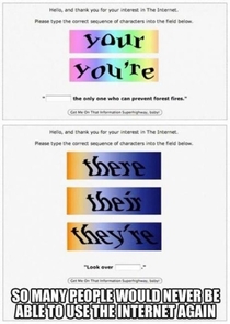 Instead of using a Captcha I propose we do this