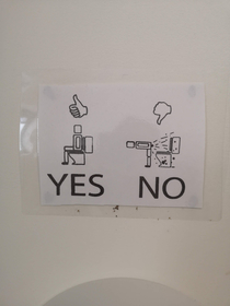 Instructions on how to use the toilet in my office