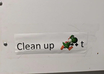 Interesting sign in bathroom