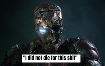 Iron Man after hearing Sony just snapped Spiderman out of the MCU