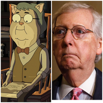 Is it just me or does Mitch McConnell look like the Lighthouse Keeper from Look Whos Purging Now 