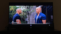 Is it just me or does The Rock look like hes standing several feet further away from the camera than Vin Diesel
