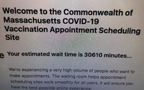 It is a short wait to schedule a covid vaccine in Massachusetts