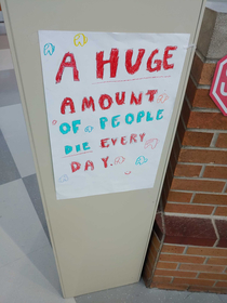 Its anti-bully week and the kids got to hang up their own posters