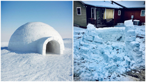 Its been my lifes dream to build an igloo so I spent  hours today trying to build my dream dome My walls kept collapsing when I got too high and my body is aching from nonstop snow shoveling But it was a fun day