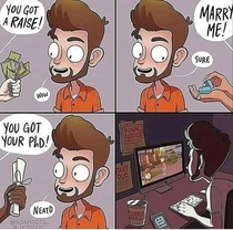 Its funny because he is gaming on a Mac