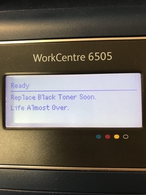 Its just toner Xerox quit being so dramatic