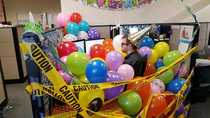 Its our coworkers birthday today Heres what our team did for him