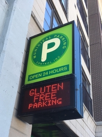 Its so hard to find gluten free parking these days