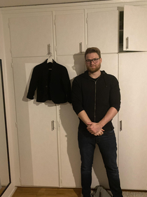 Ive accidentally shrunk my husbands jacket Husband for scale