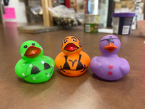 Ive been putting rubber ducks in the tip jar at the local coffee shop This is what theyve done with them