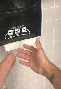 Ive never been discriminated against by a paper towel dispenser before