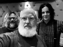 Jack Black amp Jack White taking a black and white photo feat Kyle Gass 