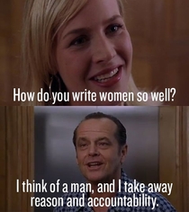 Jack Nicholson on writing women