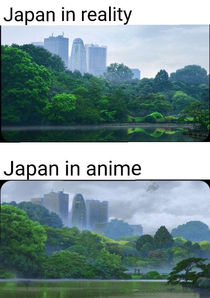 Japan in reality vs anime