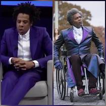 Jay-Z out here looking like Mr Glass
