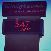 Jeesh I didnt think it was THAT cold