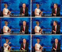 Jennifer Lawrence on auto-cues