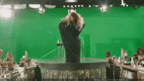 Jessica Alba Greenscreen Dancing on set of Sin City