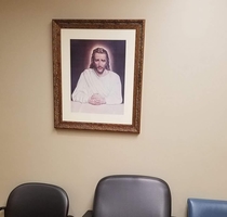 Jesus looks like hes about to fire somebody