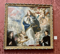 Jesus the Virgin Mary and the two wealthy Spaniards who paid for the painting send essentially asked to be photoshopped into the image