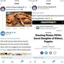 Jimmys Famous Seafood has a top notch social media team