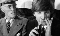 John Lennon sniffing coke