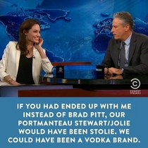 Jon Stewart hits on Angelina Jolie