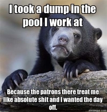 Just another shitty confession bear