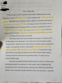 Just found my theme for senior year English class where I wrote the Rick roll song within the story I got an A
