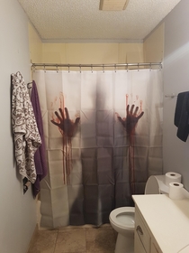 Just got a new shower curtian I hope my kids like it