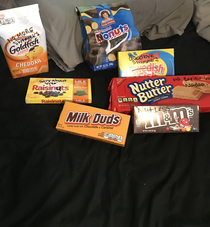 Just got home from a vasectomy and my wife got me a bunch of snacks