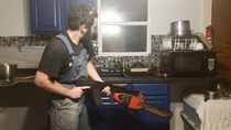 Just got my controversial chainsaw bayonet from the USA-Today classifiedsready to defend the homestead