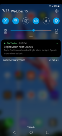 Just got this notification from my Startracker app Is it just me or