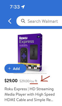 Just one cubic foot of Roku please