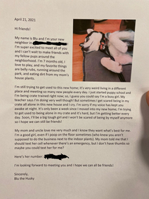 Just received this letter at my doorstep Definitely made me chuckle and glad to see people like this are still around