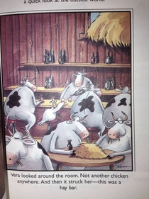 Just rereading my Far Side books and found this gem that my younger self never caught the meaning of