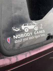 Just saw this on the back of a car