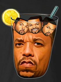 just some ice tea with a few ice cubes