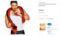 Just trying to look around for a gummy python and found a guy seductively eating one on Walmarts website