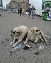 Just two dealers working their corner