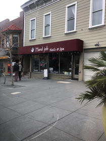 Just walked by this nail salon in San Francisco Insert caption