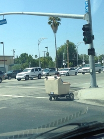 Just your ordinary motorized la-z-boy surround sound included license plated recliner