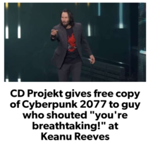 Keanu Reeves is a God send