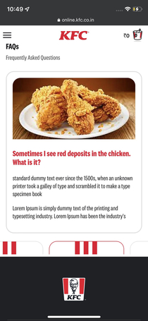 KFC India FAQs