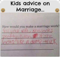Kids advice on marriage