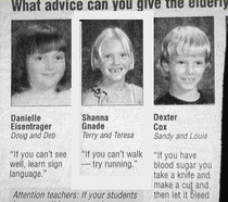 Kids give the best advice