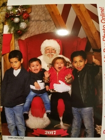 Kids were awfully excited to see santa