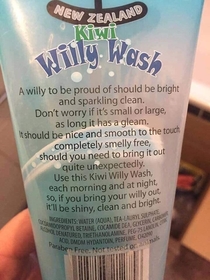 Kiwi willy wash