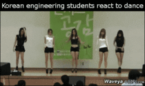 Korean engineering students react to dance